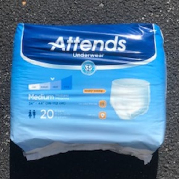 Attends . Women's Maximum Absorbency Protective Underwear . Medium . 20-Count - Picture 1 of 4